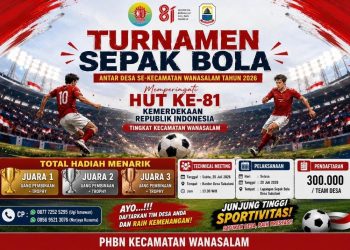 Semarak HUT ke-81 RI, Turnamen Sepak Bola Antar Desa se-Kecamatan Wanasalam Siap Digelar