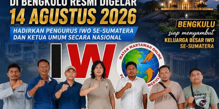HUT IWO ke-14 di Bengkulu Resmi Digelar 14 Agustus 2026, Hadirkan Pengurus IWO se-Sumatera dan Ketua Umum Secara Nasional