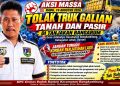 Dpc ormas badak banten kecamatan rangkasbitung bersama mahasiswa dan masyarakat siap gelar aksi massa, soroti truk galian tanah dan pasir di tanjakan bangarum
