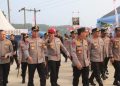 Kapolres Lebak Dampingi Kapolda Banten Sambut Kunker Kapolri di Bayah