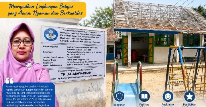 TK Al-Mawaddah Cihara Dapat Bantuan Revitalisasi Rp459,9 Juta, Yayasan Sambut Positif