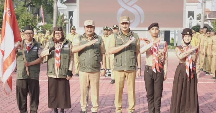Wabup Karawang Lepas 56 Anggota Kontingen Pramuka ke Jambore Nasional XII 2026