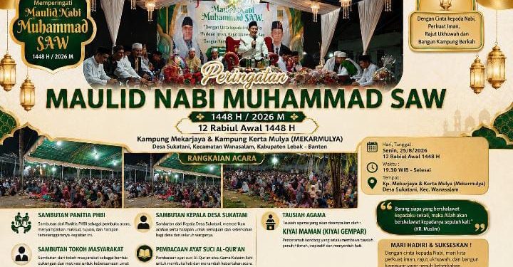 Maulid Nabi 1448 H di Kampung Mekarmulya, Warga Rajut Ukhuwah dan Perkuat Kebersamaan