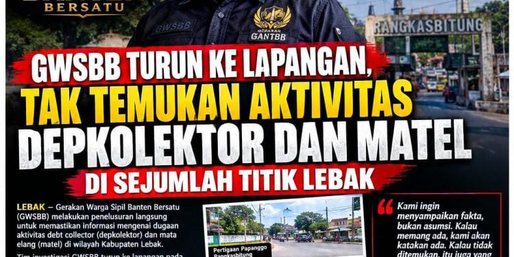 GWSBB Turun ke Lapangan, Tak Temukan Aktivitas Depkolektor dan Matel di Sejumlah Titik Lebak
