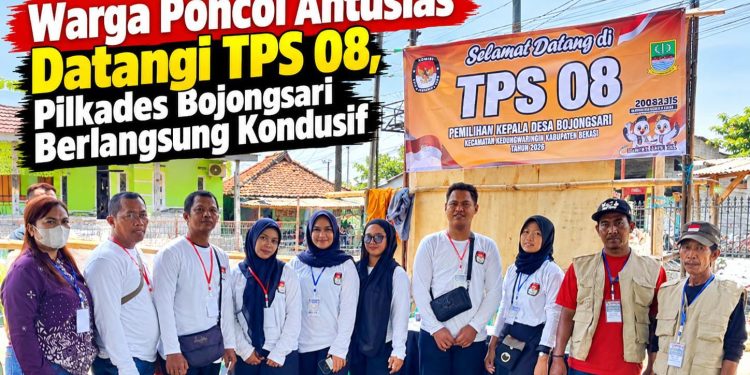 Warga Poncol Antusias Datangi TPS 08, Pilkades Bojongsari Berlangsung Kondusif