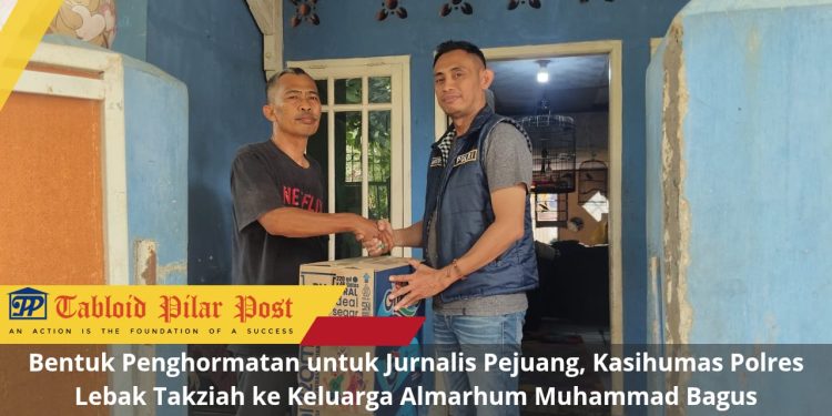 Bentuk Penghormatan untuk Jurnalis Pejuang, Kasihumas Polres Lebak Takziah ke Keluarga Almarhum Muhammad Bagus Khoirunas
