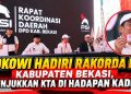 Jokowi Hadiri Rakorda PSI Kabupaten Bekasi, Tunjukkan KTA di Hadapan Kader