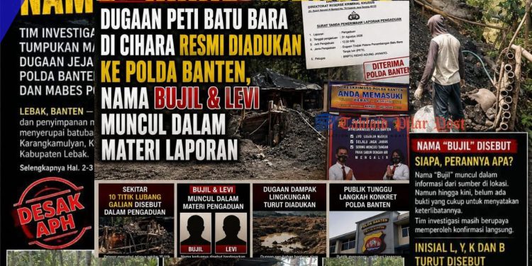 10 Titik Galian Diadukan ke Polda Banten, Dugaan PETI Batu Bara Cihara Masuk Babak Baru