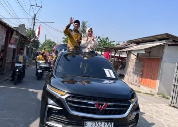 Kampanye Perdana, Gunawan Nomor Urut 1 Keliling Karangsatu dan Serap Aspirasi Warga