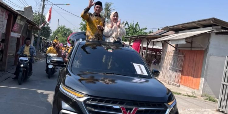 Kampanye Perdana, Gunawan Nomor Urut 1 Keliling Karangsatu dan Serap Aspirasi Warga