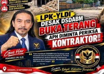 Proyek Box Culvert Depan Samsat Surabaya Selatan Disorot, LPK-YLDI Desak DSDABM Buka Kontrak