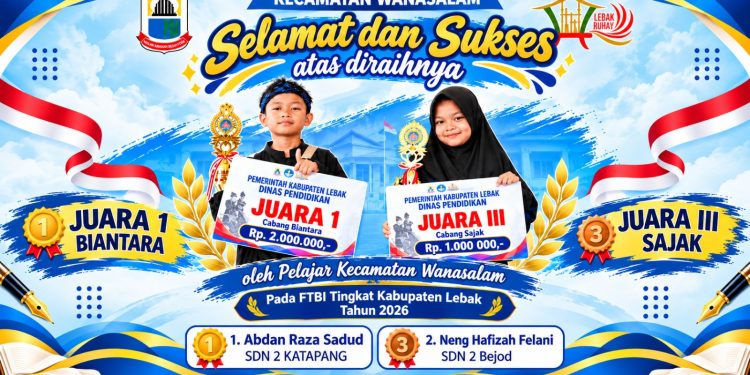 Dua Pelajar Wanasalam Raih Prestasi di FTBI Kabupaten Lebak 2026