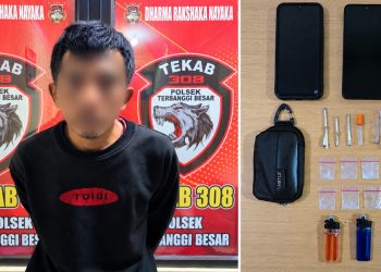 Tekab 308 Terbanggi Besar Amankan Pria Diduga Terkait Sabu, Tiga Pirek dan 8 Klip Disita