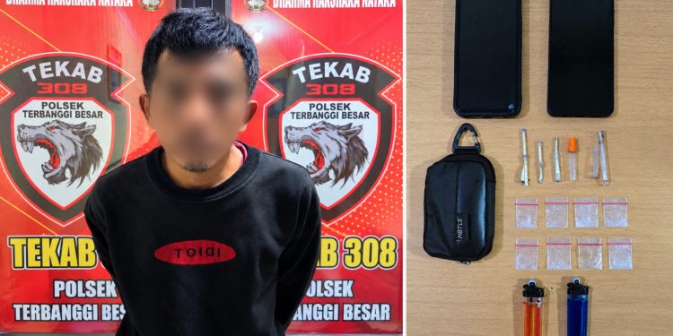 Tekab 308 Terbanggi Besar Amankan Pria Diduga Terkait Sabu, Tiga Pirek dan 8 Klip Disita