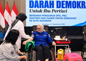 HUT ke-25 Demokrat Surabaya Ditutup Aksi Kemanusiaan, Ning Lucy: Setetes Darah Adalah Harapan