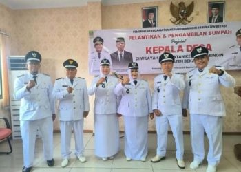 Enam Pj Kepala Desa Resmi Dilantik di Kedungwaringin, Amanah Baru untuk Jaga Pelayanan Warga