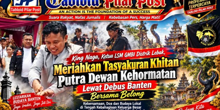King Naga, Ketua LSM GMBI Distrik Lebak, Meriahkan Tasyakuran Khitan Putra Dewan Kehormatan Lewat Debus Banten Bersama Belong