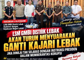 LSM GMBI Distrik Lebak Akan Turun Menyuarakan Ganti Kajari Lebak Jika Dinilai Tak Selaras dengan Instruksi Presiden dalam Memberantas Korupsi