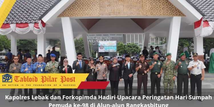 Kapolres Lebak dan Forkopimda Hadiri Upacara Peringatan Hari Sumpah Pemuda ke-98 di Alun-alun Rangkasbitung