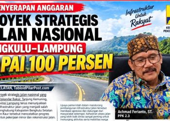 Penyerapan Anggaran Proyek Strategis Jalan Nasional Bengkulu–Lampung Capai 100 Persen