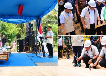 Bupati Empat Lawang Dampingi Gubernur Sumsel Tinjau Infrastruktur, Jembatan Sleman Ulu Mulai Dibangun