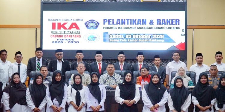 Bupati Bantaeng Hadiri Pelantikan IKA Unismuh Makassar Cabang Bantaeng Periode 2026–2030