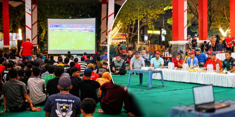 Bupati Bantaeng Nobar Final FIFA ASEAN Cup 2026 Bersama Masyarakat di Pantai Serun