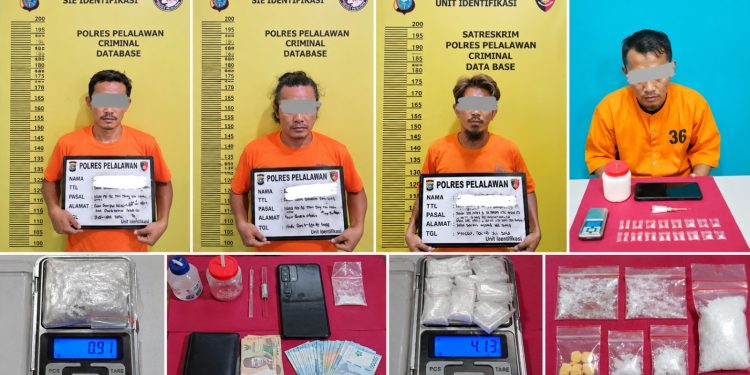 Polres Pelalawan Ungkap 6 Kasus Narkotika dalam Sepekan, 14 Tersangka Diamankan